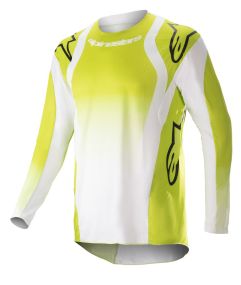 Maillot Alpinestars Techstar Push Jaune Fluo Blanc