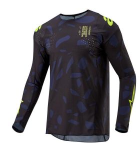 Maillot Alpinestars Techstar Rantera Noir Bleu Jaune Fluo