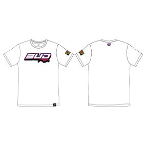 Tee Shirt BUD Logo Blanc / violet