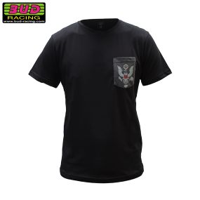 Tee shirt Bud Racing Patriot Pocket Noir Gris