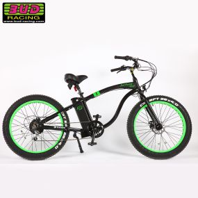 Vélo Electrique Beach cruiser Bud racing Line Noir/vert