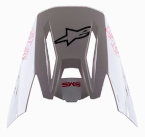 Visière Alpinestars S-M5 Bond Blanc Rouge Brillant