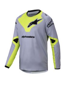 Maillot Enfant Alpinestars Racer Veil Gris Jaune Fluo