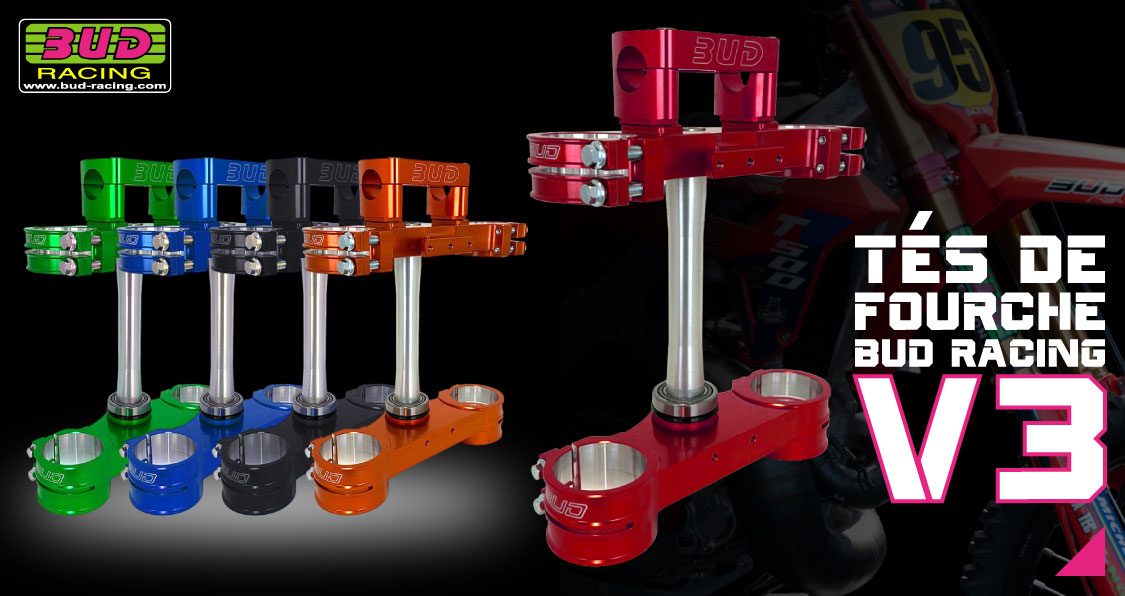 Tés de fourche Motocross et Enduro Bud Racing V3 