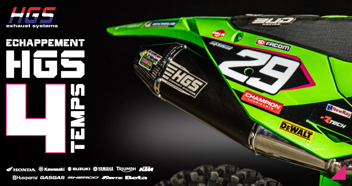 Echappement HGS 4 temps Motocross et Enduro 