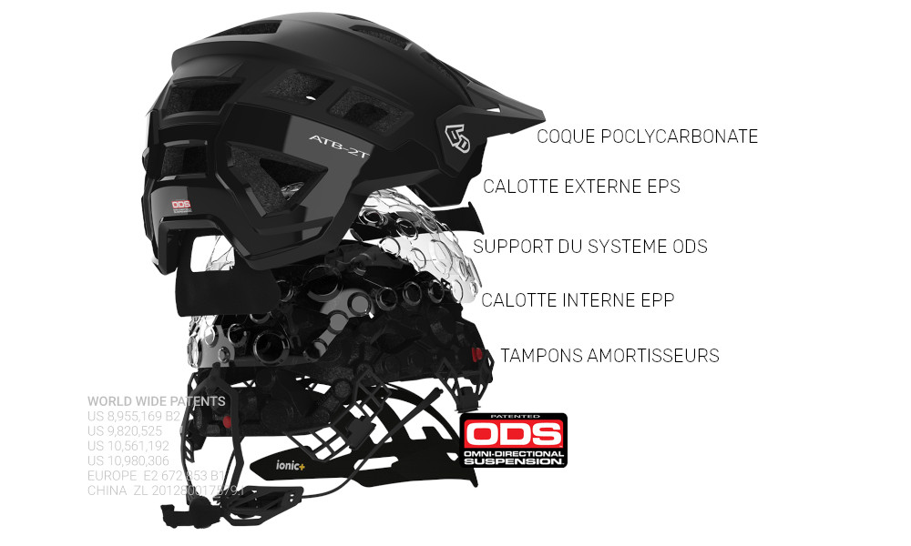 Technologie ODS casque VTT 6D ATB-2T