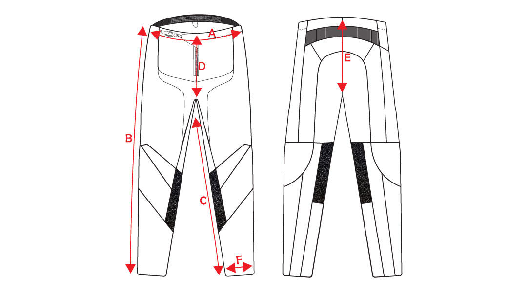 Guide de taille Pantalon de Motocross Bud Racing GP Adulte