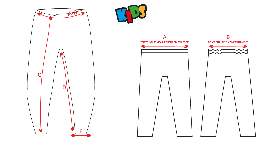 Guide de taille pantalon de Motocross ENFANT Bud Racing GP